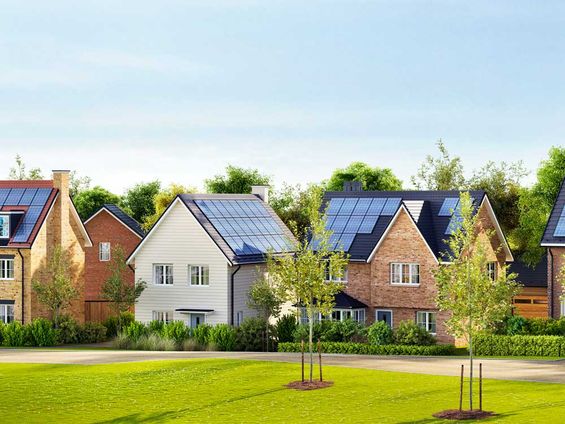 Häuser mit Solaranlagen in Rheine